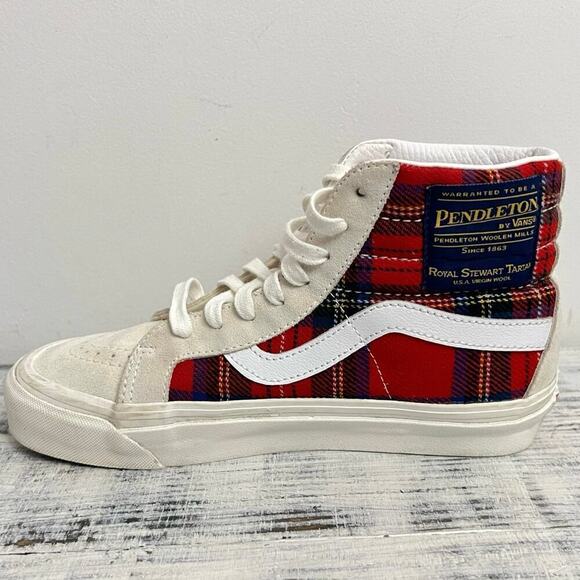Vans Sk8-Hi Sz 38 DX Anaheim Factory Pendleton Tartan Collaboration Plaid - Picture 1 of 14